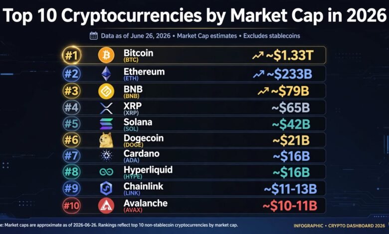 Top 10 Cryptocurrencies by Market Cap in 2026